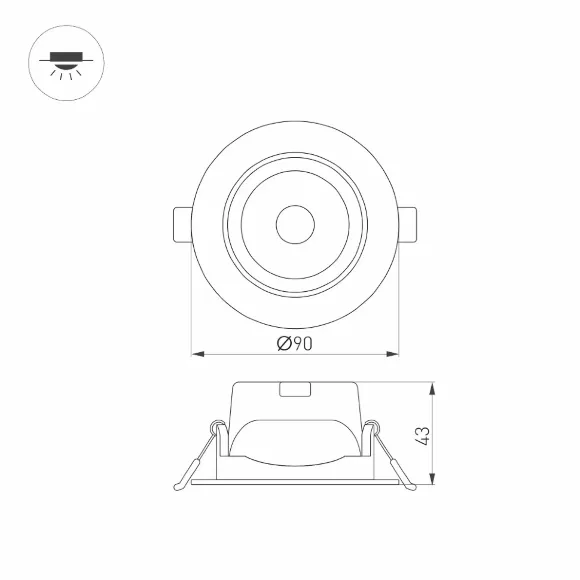 Светильник Downlight Arlight Polar 032860