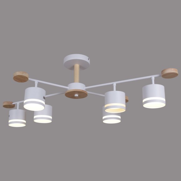 Люстра на штанге Reluce 78730-0.3-06 GX53 WH+WOOD