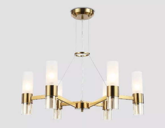 Подвесная люстра Ambrella Light High Light Heigh Light LH55114, Латунь, Белый, Металл