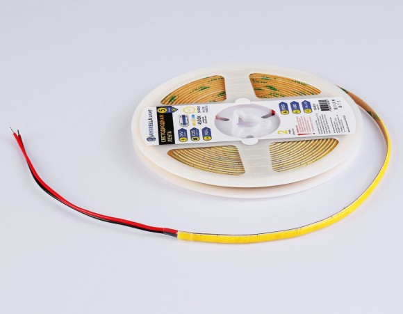 Светодиодная лента Ambrella Light Illumination COB 400Led/10W m/ 24V IP20 4500K/ 5m*5mm*2.1mm (2 конт.) GS4612