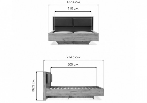 Кровать полутораспальная Клауд WO_533088