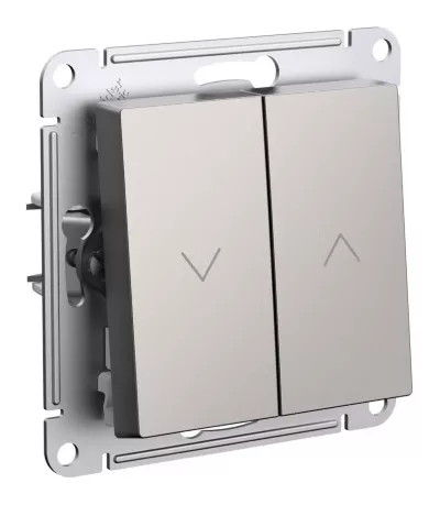 Выключатель 2-клавишный жалюзи, 10А, механизм Systeme Electric AtlasDesign Шампань ATN000519