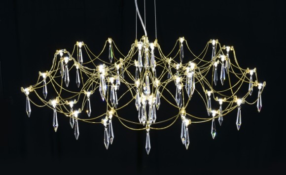 Подвесная люстра с пультом управления Myfar Ersilia MR2662-60P-76AP