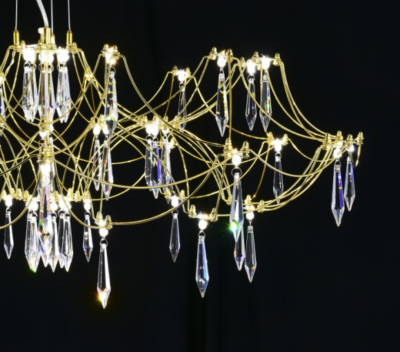 Подвесная люстра с пультом управления Myfar Ersilia MR2662-60P-76AP