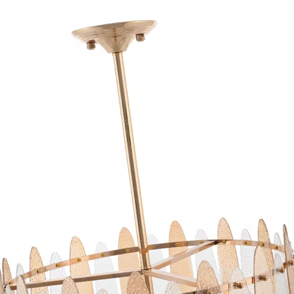 Люстра на штанге Arte Milano Sorrento 373309/6/350/470 GD, Золото, Янтарный, Металл Люстра на штанге Arte Milano Sorrento 373309/6/350/470 GD, Золото, Янтарный, Металл