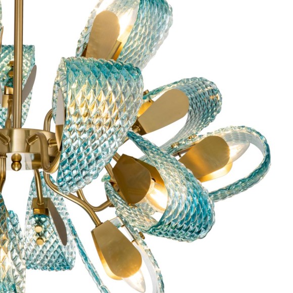 Люстра на штанге Indigo Fless 11033/18R Blue V000341