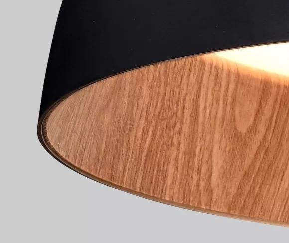 Потолочный светильник Delight Collection C0207-600A Black and Wood, Черный, Разноцветный, Теплый белый Потолочный светильник Delight Collection C0207-600A Black and Wood, Черный, Разноцветный, Теплый белый