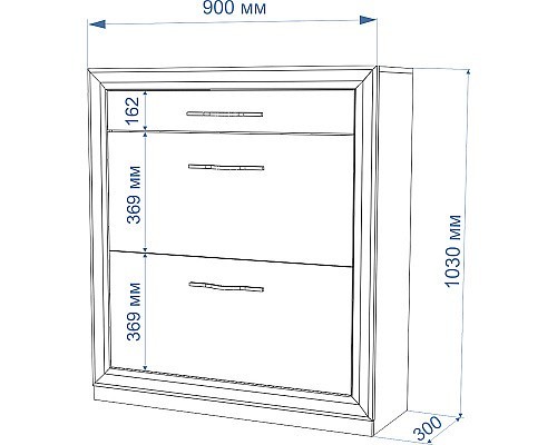 Тумба для обуви Нобиле ОБВ-90 MER_OBV-90-KK