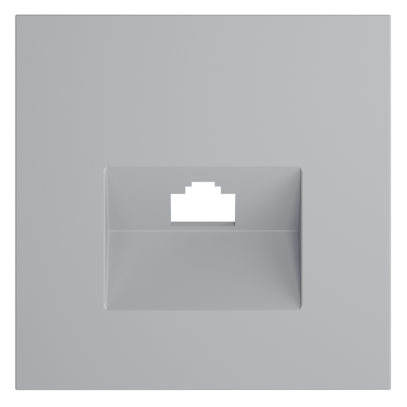 Накладка для розетки компьютерной RJ45 кат.6 Voltum S70 (серый) VLS001316