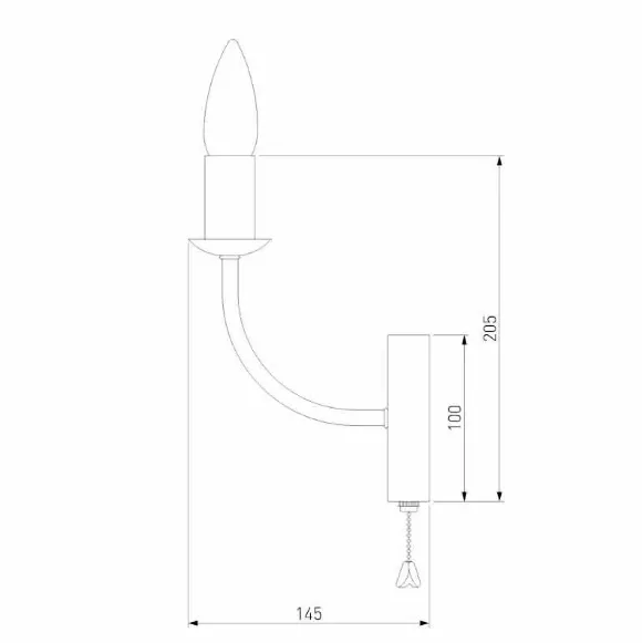 Бра Eurosvet Santi 60139/1 хром Бра Eurosvet Santi 60139/1 хром