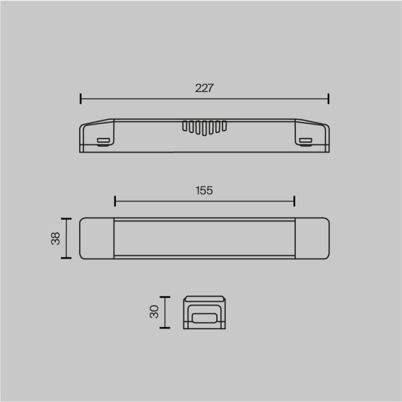 Блок питания встраиваемый Maytoni Power Supply Magnetic 150Вт DC48 3.13A IP20 TRA160DR-150W-S