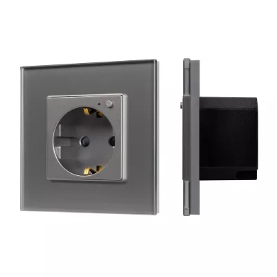 Розетка электрическая с Zigbee управлением Arlight SCT-OMALI-EUZB1-PL-GR (240V, 16A, Zigbee) 050101