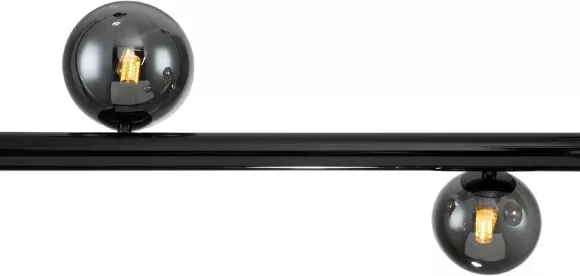 Подвесная люстра Indigo Canto 11026/5PL Black V000239, Черный, Дымчатый, Металл