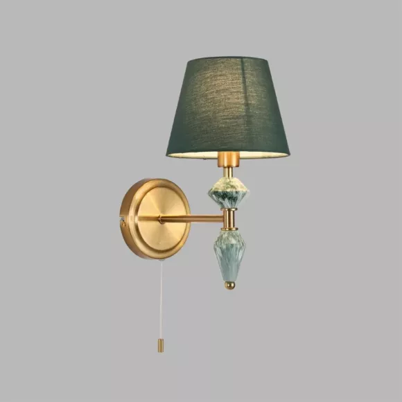 Бра Lumion Classi Vermont 8275/1W, Классика, Зеленый, Латунь Бра Lumion Classi Vermont 8275/1W, Классика, Зеленый, Латунь