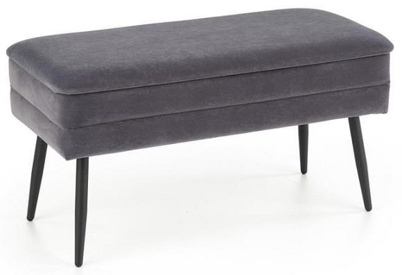 Банкетка Velva HLM_V-CH-VELVA-POPIEL_CZARNY