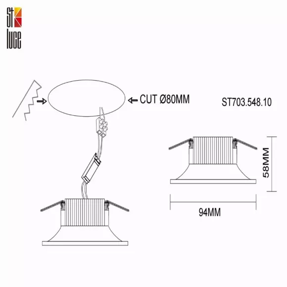 Встраиваемый светильник ST Luce ST703 ST703.548.10 Встраиваемый светильник ST Luce ST703 ST703.548.10