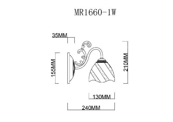 Бра MyFar Nicole MR1660-1W