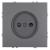 Розетка 1-местная с з/ш б/з (механизм) СЗК Stekker Эмили 250В 16А RST16-5109-10ZK платиново-серый soft touch 50242