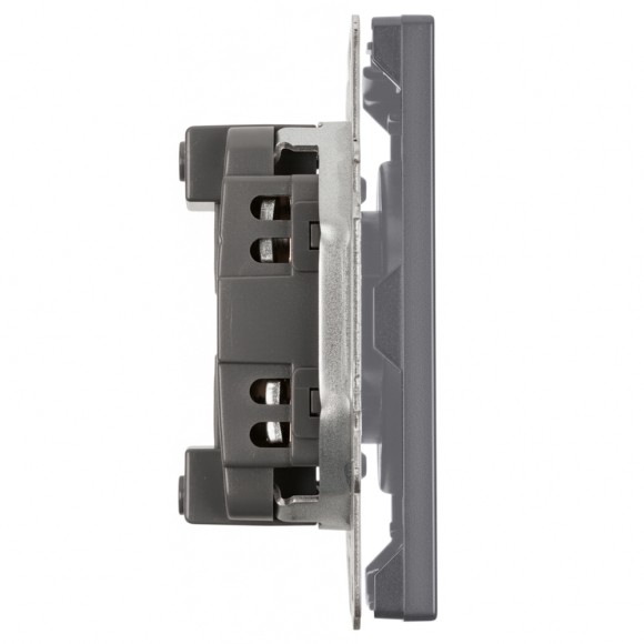 Розетка 1-местная с з/ш б/з (механизм) СЗК Stekker Эмили 250В 16А RST16-5109-10ZK платиново-серый soft touch 50242