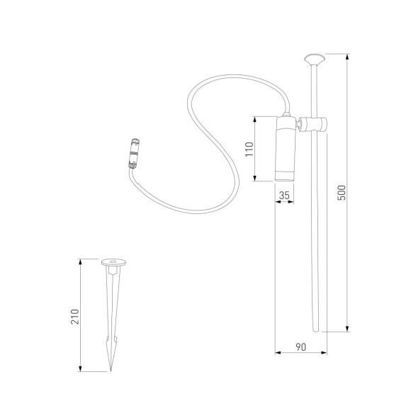 Ландшафтный светильник Elektrostandard Covert 35173/S черный 4690389219283 a072079