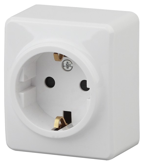 Розетка 2P+E Schuko со шторками Эра 11-2204-01 Б0020688