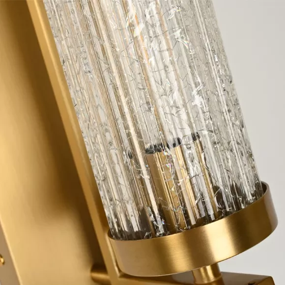 Настенный светильник Delight Collection BRWL7052 BRWL7052 antique brass, Латунь, Прозрачный, Металл, крупный план