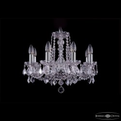 Подвесная люстра Bohemia Ivele Crystal 1402/8/160 Ni Leafs