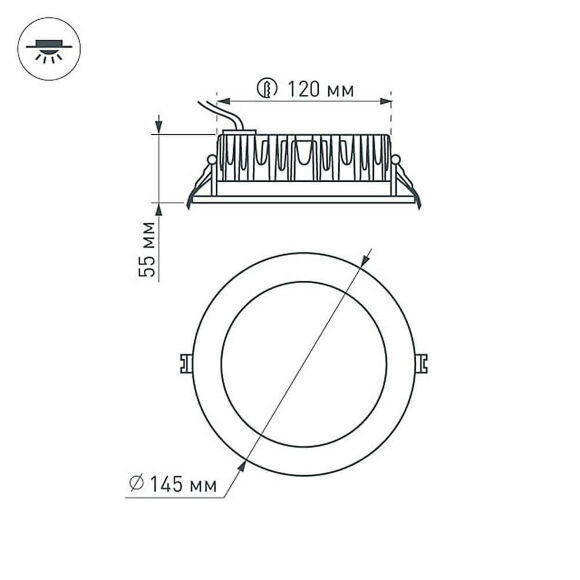 Встраиваемый светодиодный светильник Arlight LTD-145WH-Frost-16W Day White 021494 Встраиваемый светодиодный светильник Arlight LTD-145WH-Frost-16W Day White 021494