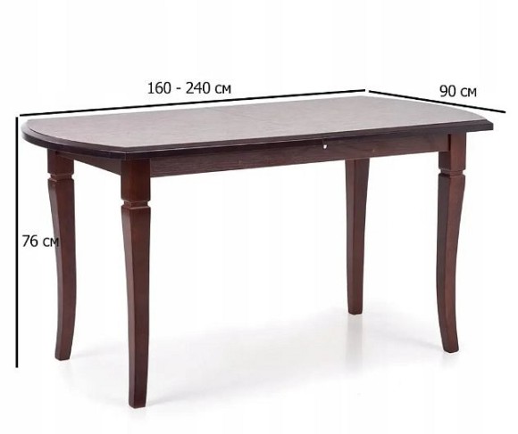 Стол обеденный Fryderyk HLM_V-PL-FRYDERYK_240-ST-C_ORZECH