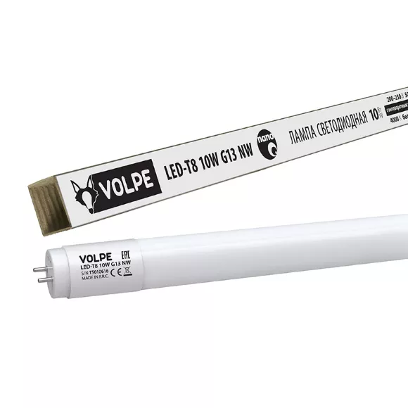 Лампа светодиодная (UL-00001454) Volpe G13 10W 4000K матовая LED-T8-10W/NW/G13/FR/FIX/N Лампа светодиодная (UL-00001454) Volpe G13 10W 4000K матовая LED-T8-10W/NW/G13/FR/FIX/N