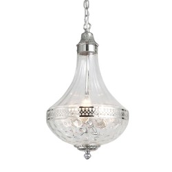 Подвесная люстра DeLight Collection French Empire Glass KG0544P-4 nickel