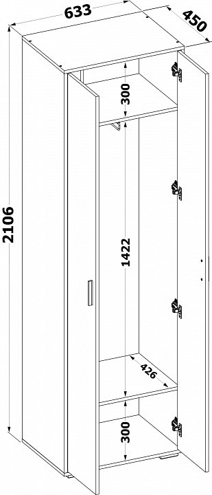 Шкаф платяной ШО-350 SK_00-00016333
