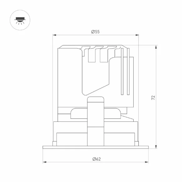 Встраиваемый светильник даунлайт Arlight MS-ARADO-BUILT-R55-7W Warm3000 (WH-WH, 24 deg, 230V) (IP20 Металл) 059103 Встраиваемый светильник даунлайт Arlight MS-ARADO-BUILT-R55-7W Warm3000 (WH-WH, 24 deg, 230V) (IP20 Металл) 059103