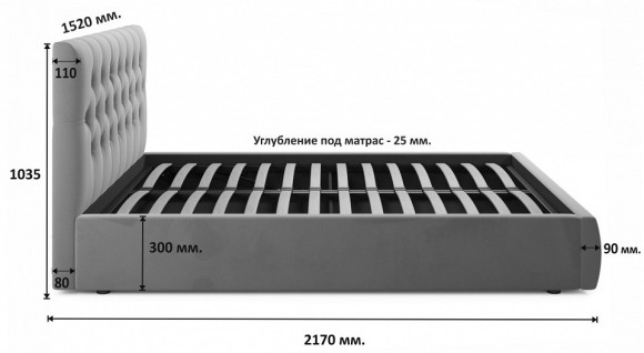 Кровать полутораспальная Verona 2000x1400 NMB_TE-00003827