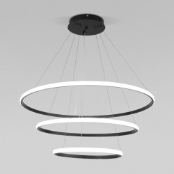 Подвесная светодиодная люстра с пультом управления Eurosvet Collars 90264/3 черный