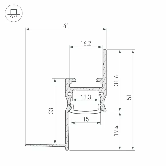 Алюминиевый профиль Arlight ARH-СEIL-S14-SHADOW-2000 BLACK 047183 Алюминиевый профиль Arlight ARH-СEIL-S14-SHADOW-2000 BLACK 047183