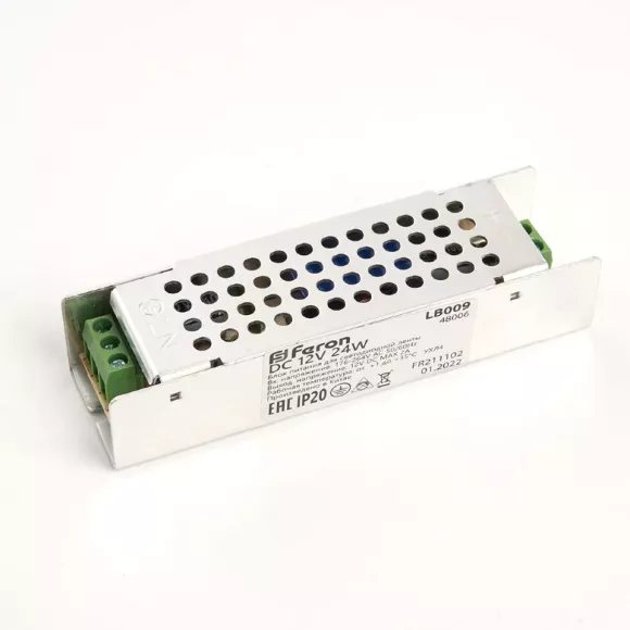 Трансформатор для светодиодной ленты Feron LB009 24Вт 12В IP20 48006 Трансформатор для светодиодной ленты Feron LB009 24Вт 12В IP20 48006