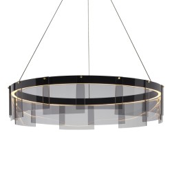 Подвесная светодиодная люстра Delight Collection Stratos D8825P/L black/smoky