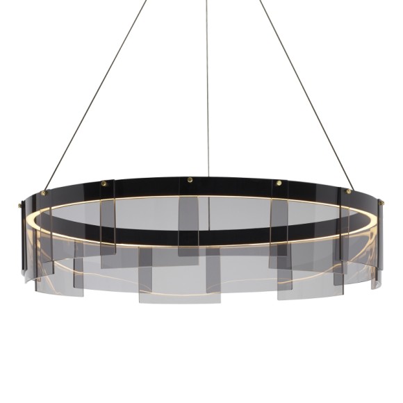 Подвесная светодиодная люстра Delight Collection Stratos D8825P/L black/smoky