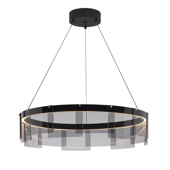 Подвесная светодиодная люстра Delight Collection Stratos D8825P/L black/smoky