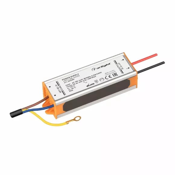 Блок питания Arlight ARPJ-SN-63300 (18W, 34-63V, 300mA, IP65) 045400 Блок питания Arlight ARPJ-SN-63300 (18W, 34-63V, 300mA, IP65) 045400