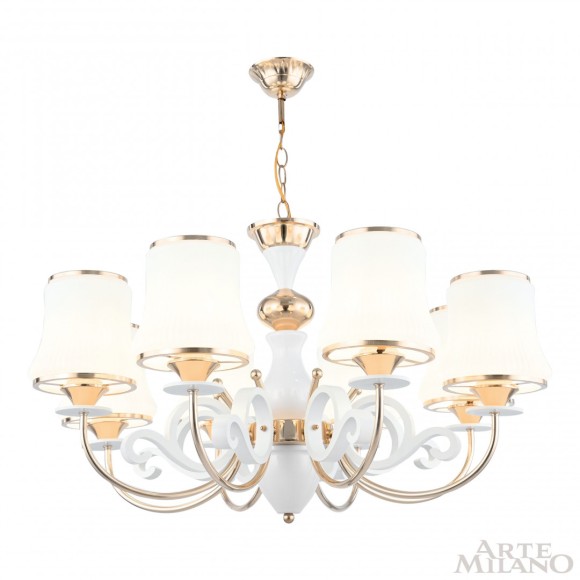Подвесная люстра Arte Milano Florentia-1097 301097/8 Wh/Gd