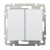 Выключатель двухклавишный Legrand Valena 10A 250V белый 774405