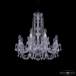 Подвесная люстра Bohemia Ivele Crystal 1402/8+4/195/h-60 Ni