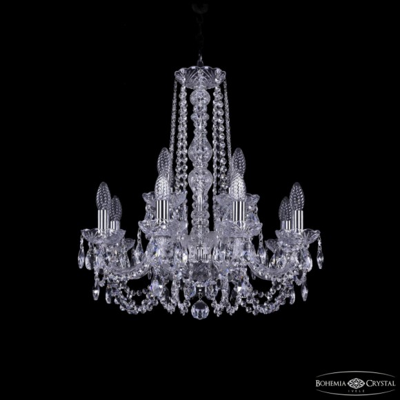 Подвесная люстра Bohemia Ivele Crystal 1402/8+4/195/h-60 Ni