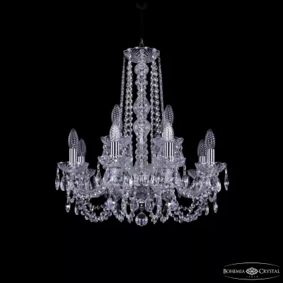 Подвесная люстра Bohemia Ivele Crystal 1402/8+4/195/h-60 Ni
