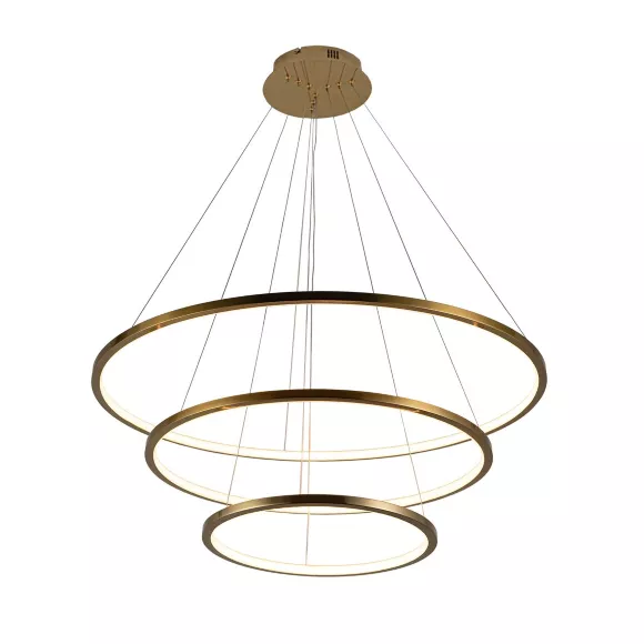 Подвесной светодиодный светильник Loft IT Ring 10015/3, Теплый белый, Хай-тек, Золото Подвесной светодиодный светильник Loft IT Ring 10015/3, Теплый белый, Хай-тек, Золото