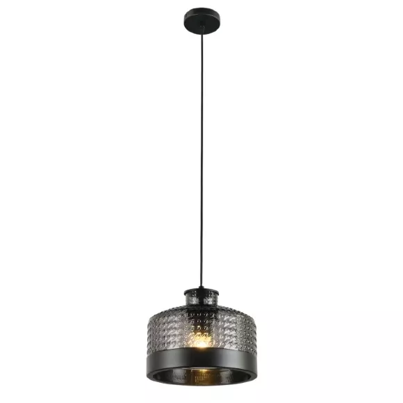 Подвесной светильник Myfar Edwin MR2484-1P, Черный, Дымчатый, Металл