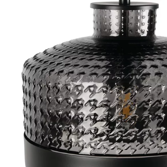 Подвесной светильник Myfar Edwin MR2484-1P, Черный, Дымчатый, Металл, декоративные элементы крупным планом