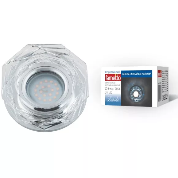 Встраиваемый светильник Fametto Luciole DLS-L122 GU5.3 GLASSY/CLEAR UL-00000369 Встраиваемый светильник Fametto Luciole DLS-L122 GU5.3 GLASSY/CLEAR UL-00000369